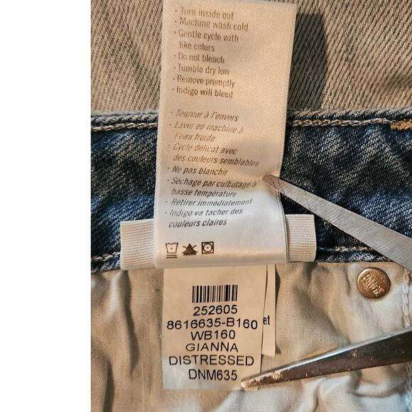 Paige Stella Women's Size 28 Gianna Blue Straight Leg Split Hem Jeans NWT - Picture 11 of 13